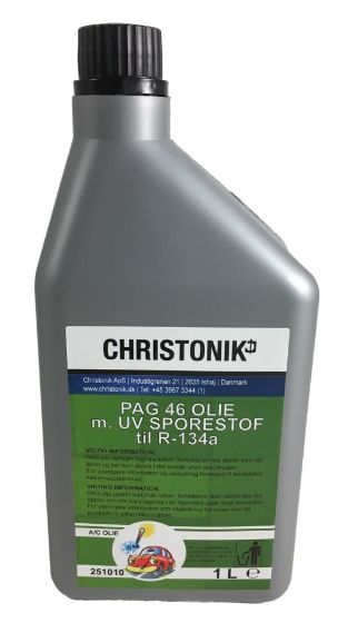 Billede af PAG olie, viskositet 46 til R134a m. UV sporestof, 1 l.