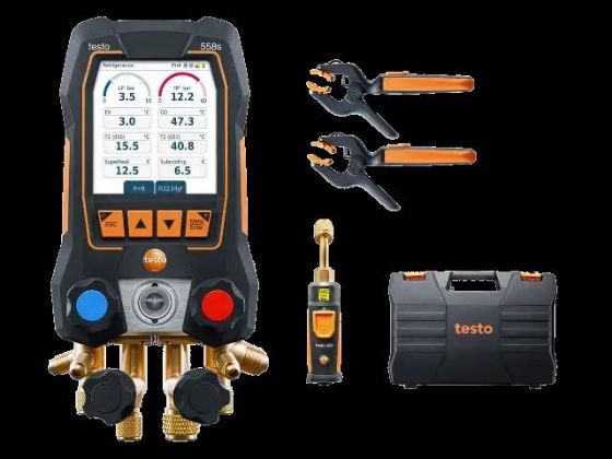 Billede af Testo 558S kølemanifold sæt inkl. vacuumeter